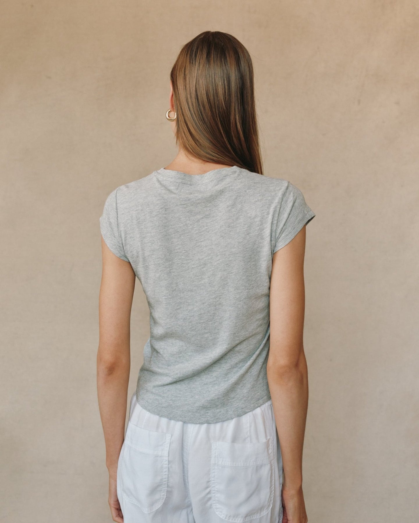 Bella DahlBaby Crew Tee - Heather AshTops