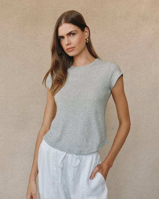 Bella Dahl Baby Crew Tee - Heather Ash