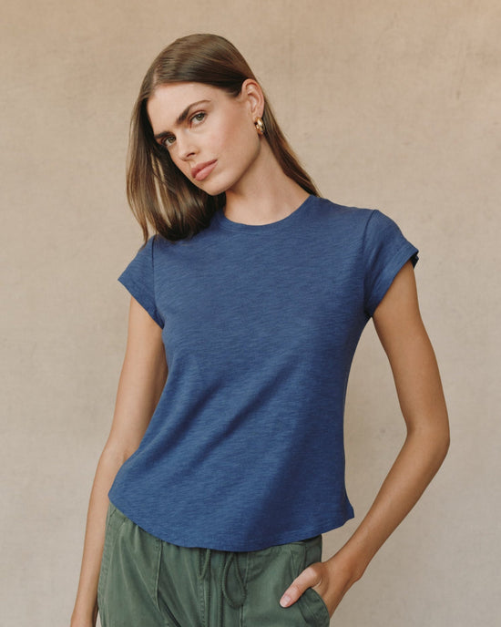 Bella Dahl Baby Crew Tee - Hudson Blue View 2