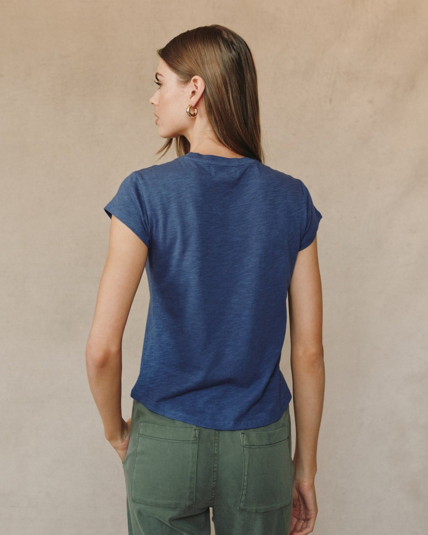 Bella DahlBaby Crew Tee - Hudson BlueTops
