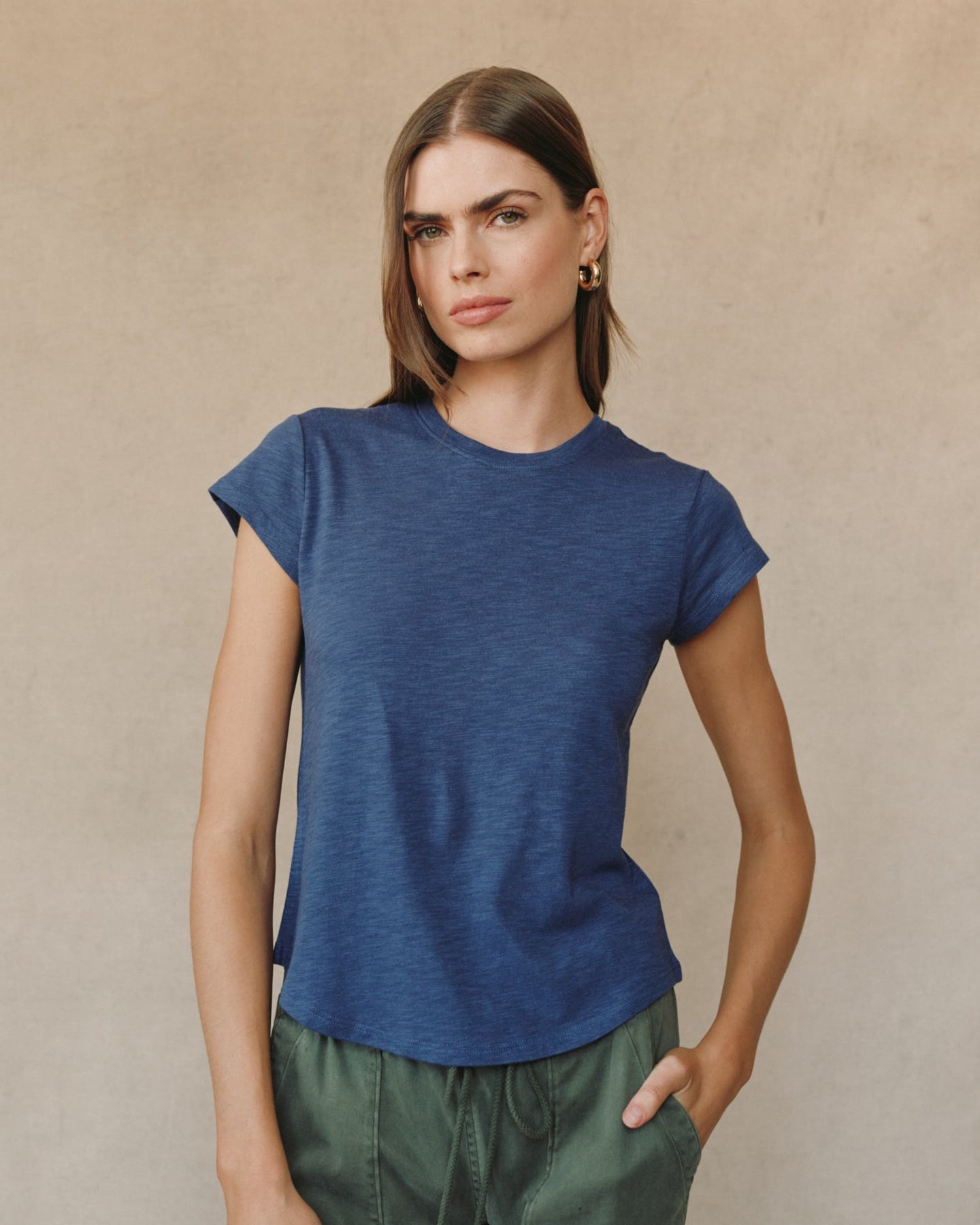 Bella DahlBaby Crew Tee - Hudson BlueTops