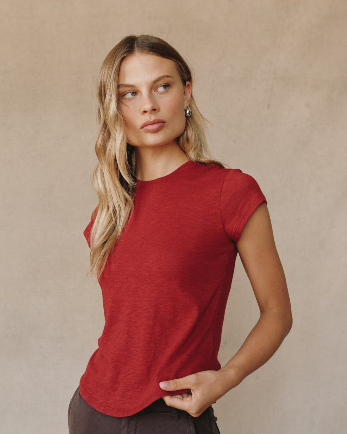 Bella DahlBaby Crew Tee - Ruby RedTops