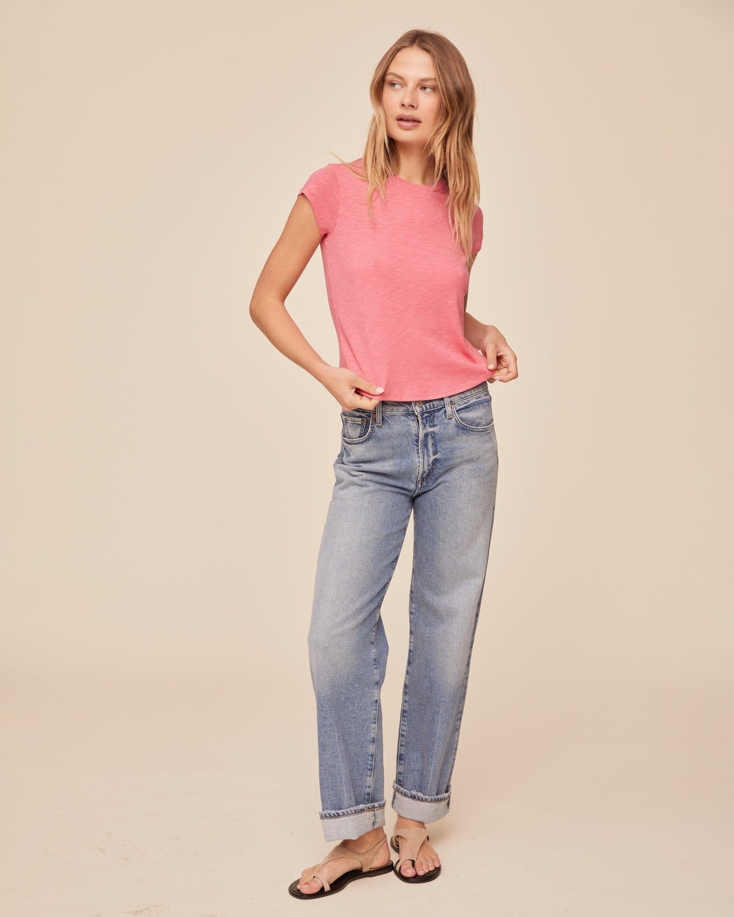 Bella DahlBaby Crew Tee - Spiced HibiscusTops