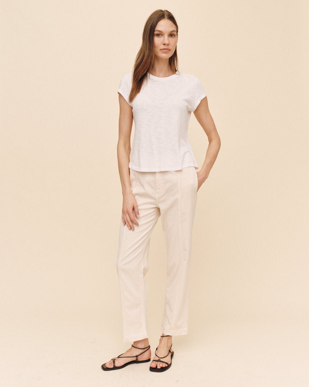 Baby Crew Tee in White - Comfy Everyday Style - Bella Dahl