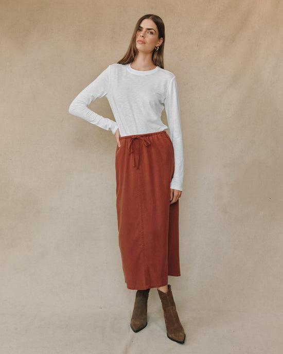 Bella Dahl Back Slit Skirt - Autumn Amber View 2