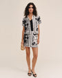 Bella DahlBandana Short Sleeve Camp Shirt - Tropical Bandana PrintTops