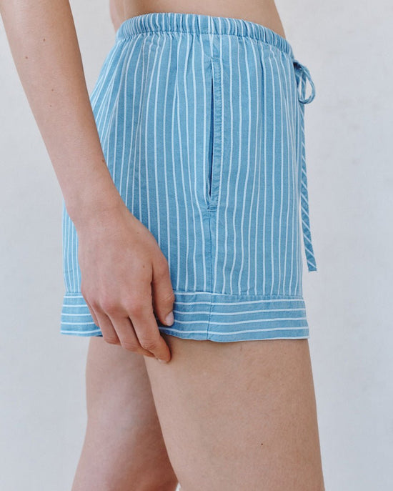 Bella Dahl Banded Stripe Short - Coastal Stripe Wash View 2