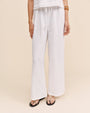 Bella DahlBeach Pant With Lattice Stripe - WhitePants