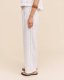 Bella DahlBeach Pant With Lattice Stripe - WhitePants