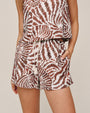 Bella DahlBeach Short With Beaded Ties - Abstract Shell PrintShorts