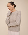 Bella DahlBeaded Crew Neck Sweater - Hazel WoodSweaters