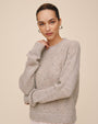 Bella DahlBeaded Crew Neck Sweater - Hazel WoodSweaters