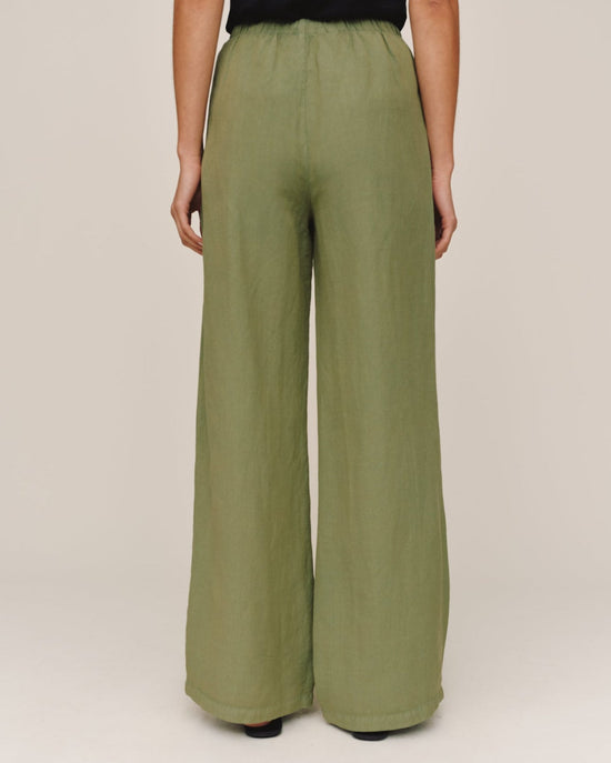Bella Dahl Beaded Drawstring Beach Pant - Olive Leaf View 2