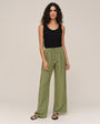 Bella DahlBeaded Drawstring Beach Pant - Olive LeafPants