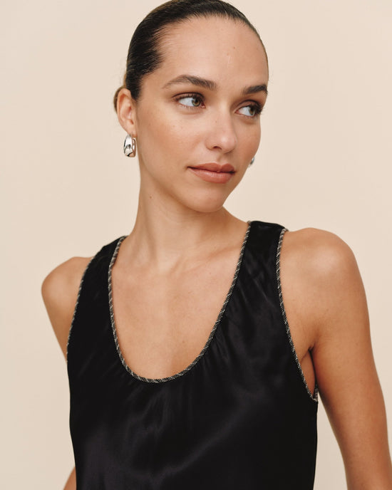 Bella Dahl Beaded Trim Tank - Black