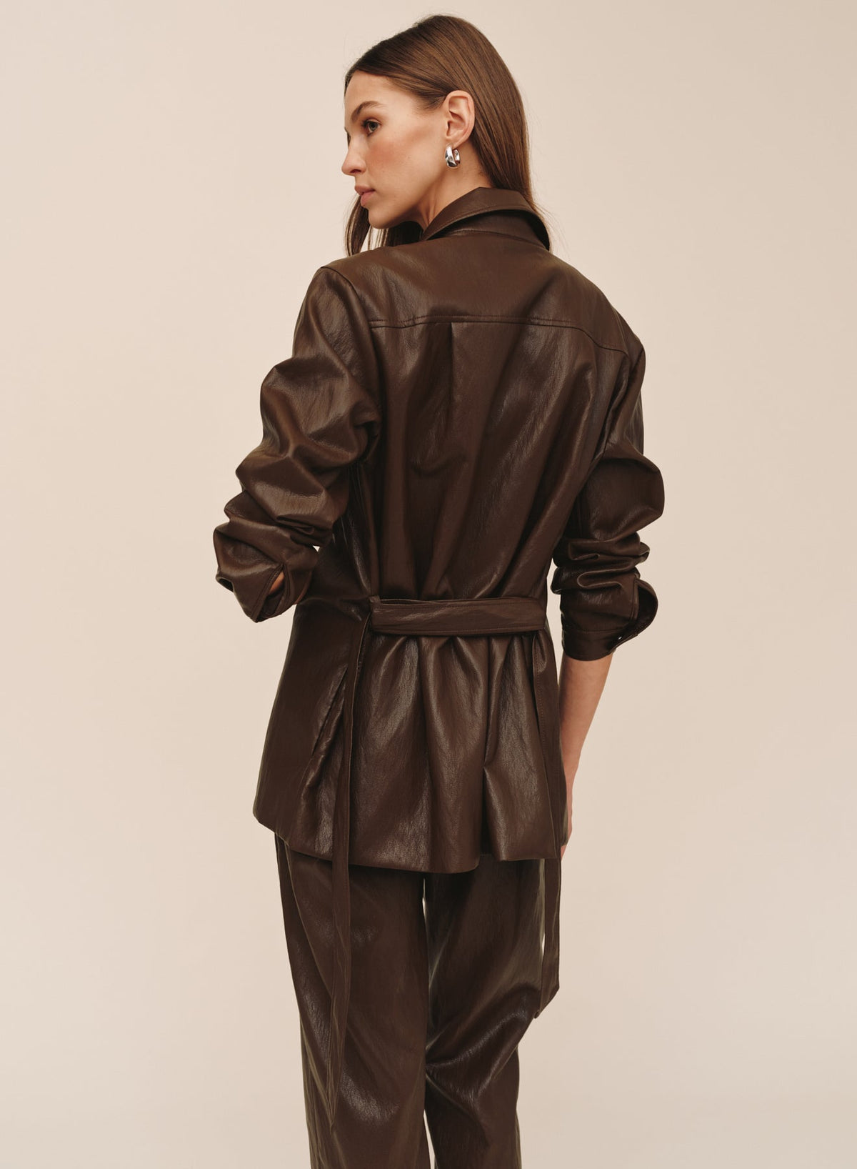 Bella DahlBelted Utility Jacket - CappuccinoCoats & Jackets