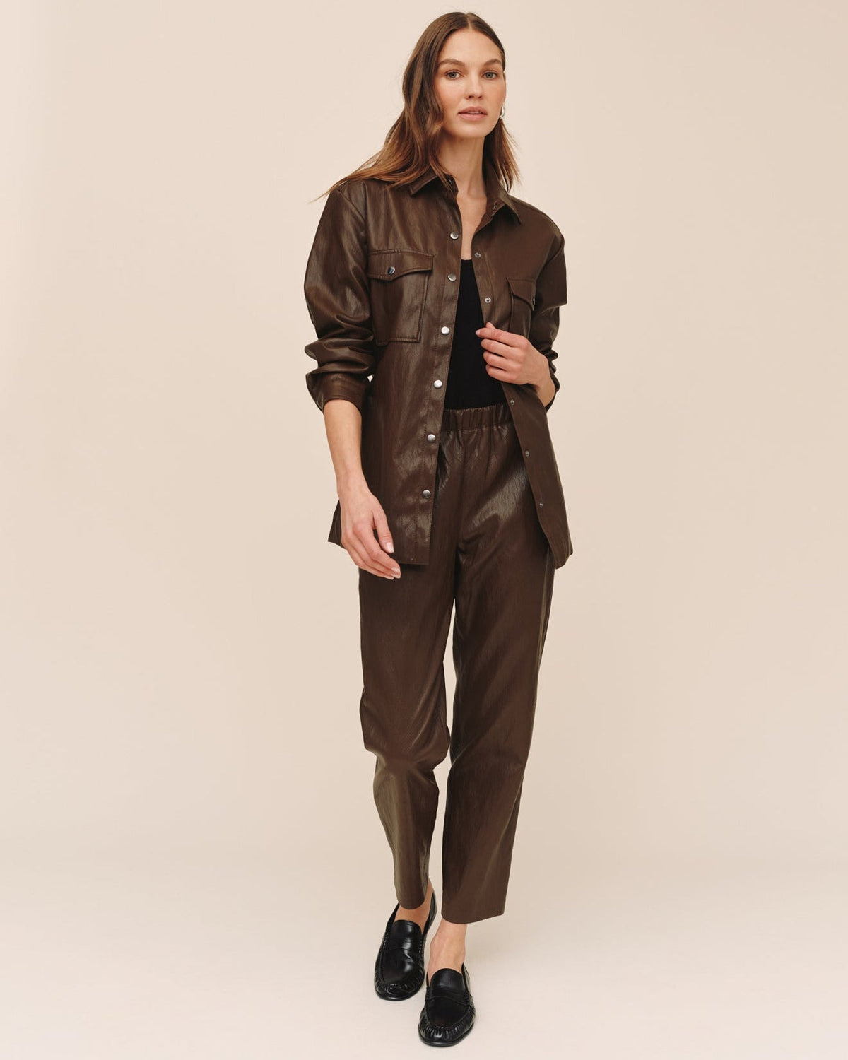 Bella DahlBelted Utility Jacket - CappuccinoCoats & Jackets