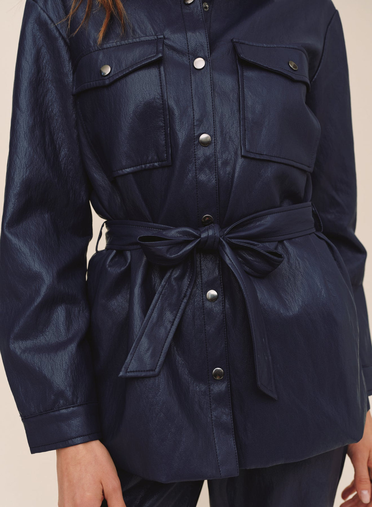 Bella DahlBelted Utility Jacket - InkCoats & Jackets