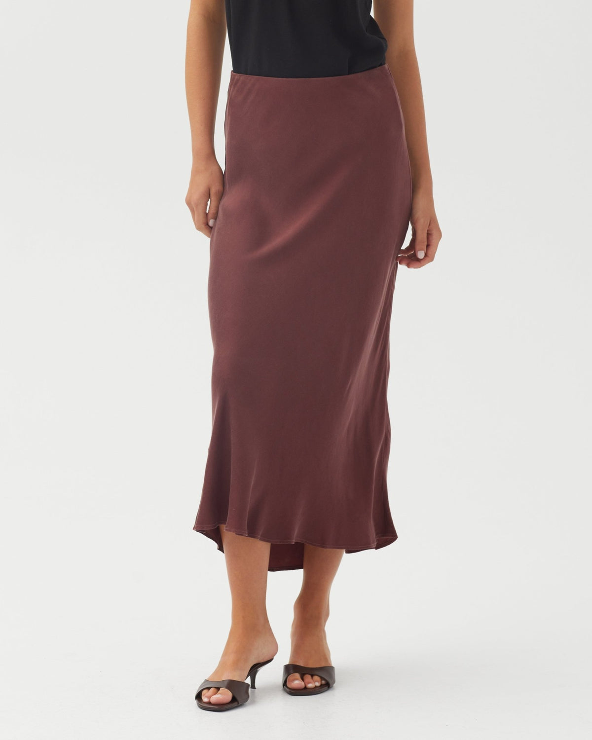 Bella DahlBias Maxi Skirt - Black CherrySkirts