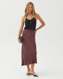 Bella DahlBias Maxi Skirt - Black CherrySkirts