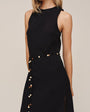 Bella DahlBias Midi Dress With Beaded Belt - BlackDresses