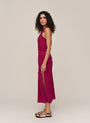 Bella DahlBias Midi Dress With Beaded Belt - SangriaDresses