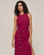 Bella DahlBias Midi Dress With Beaded Belt - SangriaDresses