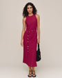 Bella DahlBias Midi Dress With Beaded Belt - SangriaDresses