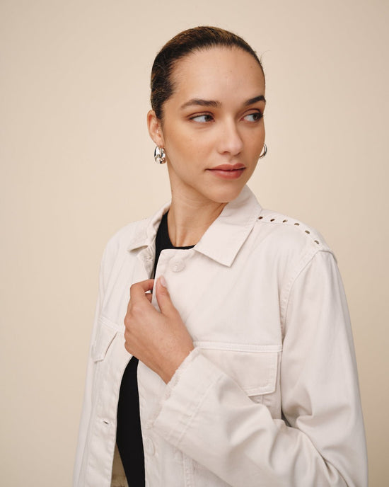 Bella Dahl Billie Cropped Jacket - Frosted Ecru