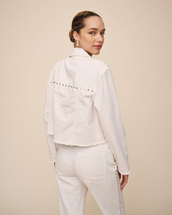 Bella Dahl Billie Cropped Jacket - Frosted Ecru View 2