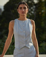 Bella DahlBoatneck Seamed Vest - Coastal Fade WashTops
