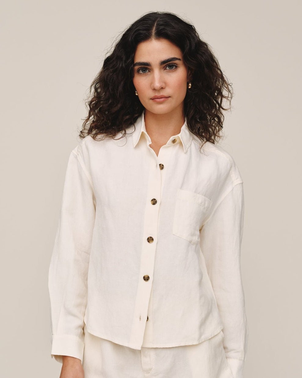 Bella DahlBoxy Shirt - Sand StoneTops