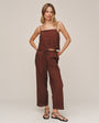 Bella DahlButton Back Cami - Sea Glass BrownTops