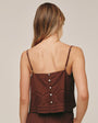 Bella DahlButton Back Cami - Sea Glass BrownTops