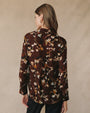 Bella DahlButton Down Shirt - Blurred Blooms PrintTops