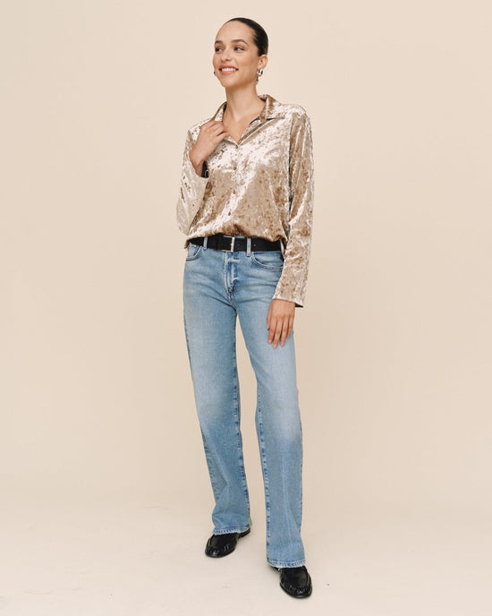 Bella Dahl Button Down Shirt - Mocha Softee View 2