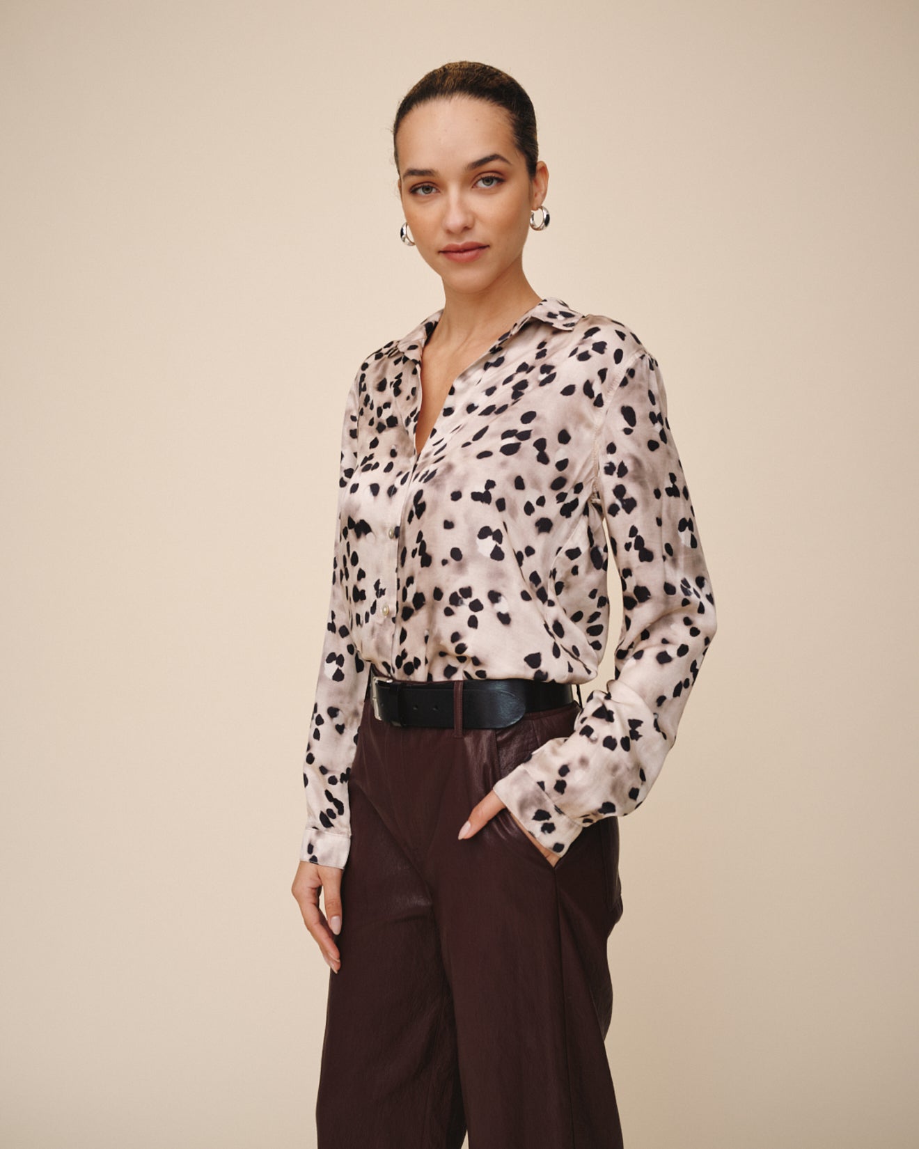Bella DahlButton Down Shirt - Winter ShadowTops