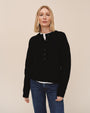 Bella DahlButton Placket Pullover Sweater - BlackSweaters