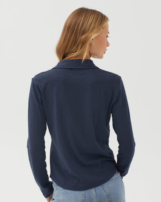 Bella Dahl Button Up Knit Top - Endless Sea View 2