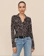 Bella DahlButton Up Knit Top - Painted Animal PrintTops