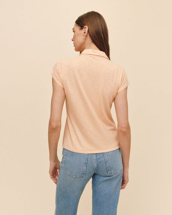 Bella Dahl Cap Sleeve Button Down - Golden Blush View 2