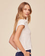 Bella DahlCap Sleeve Button Down - WhiteTops