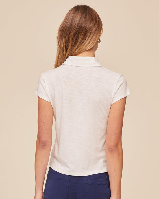 Bella Dahl Cap Sleeve Button Down - White View 2