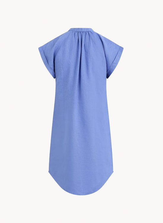 Bella DahlCap Sleeve Henley Dress - Bahia BlueDresses
