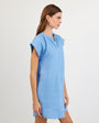 Bella DahlCap Sleeve Henley Dress - Tidal BlueDresses