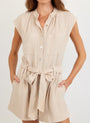 Bella DahlCap Sleeve Pocket Romper - Linen SandJumpsuits & Rompers