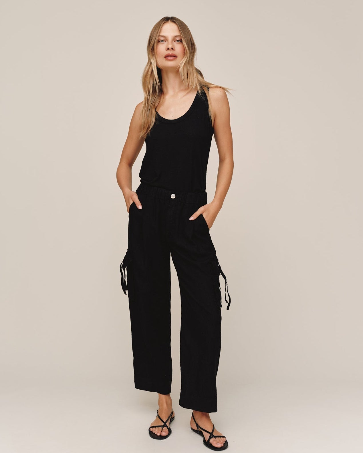 Bella DahlCargo Ties Pant - BlackPants
