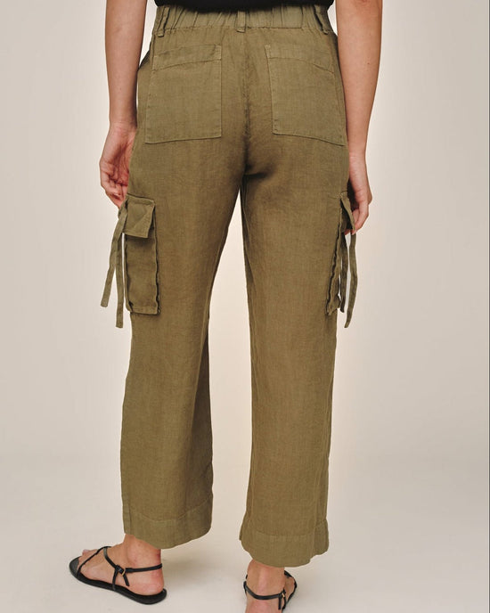 Bella Dahl Cargo Ties Pant - Olive Stone View 2