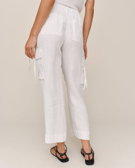 Bella Dahl Cargo Ties Pant - White View 2