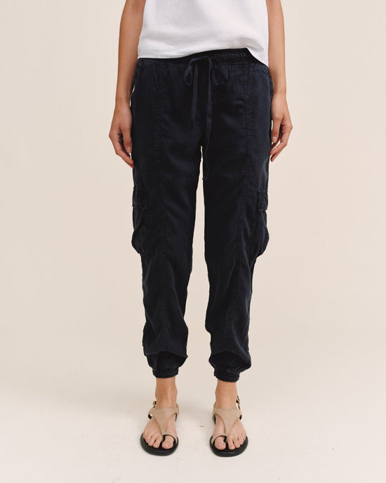Bella Dahl Cargo Track Pants - Black View 2